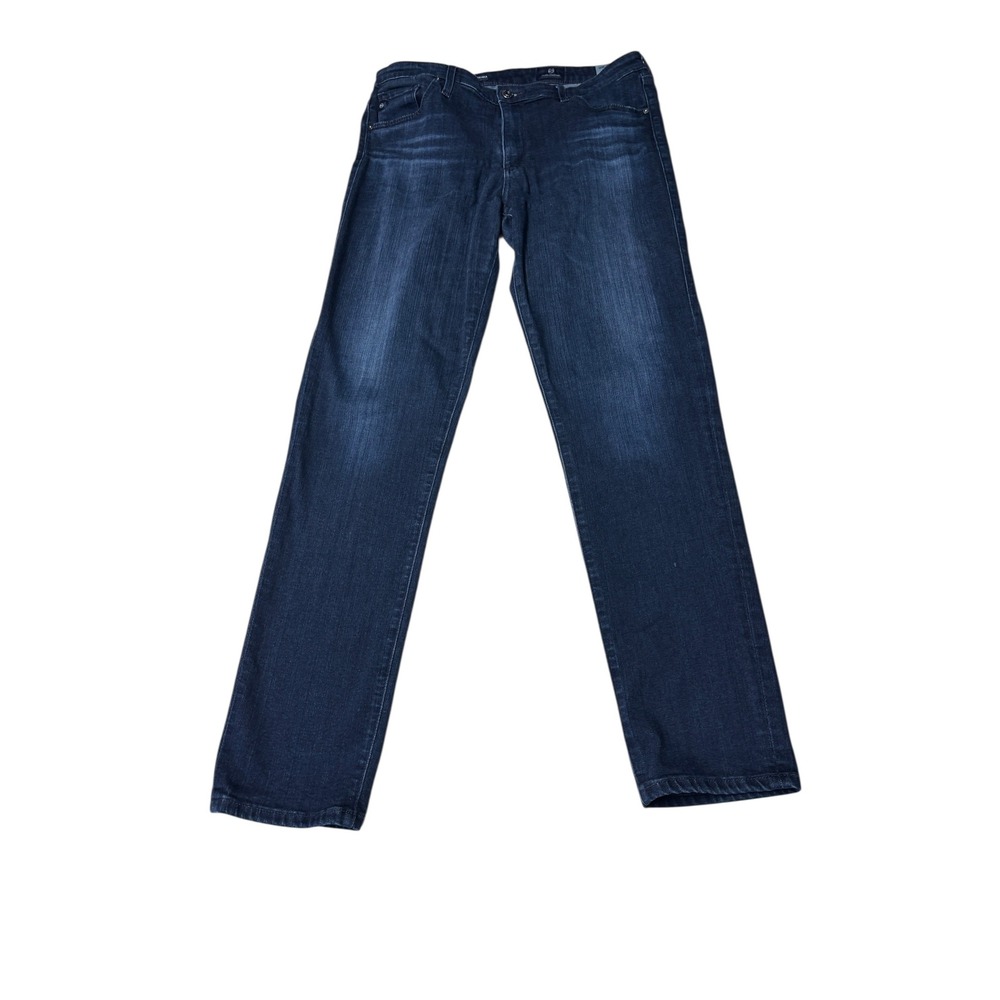 AG Adriano Goldschmied The Prima Mid Rise Cigarette Jeans Dark Wash Blue 30X29